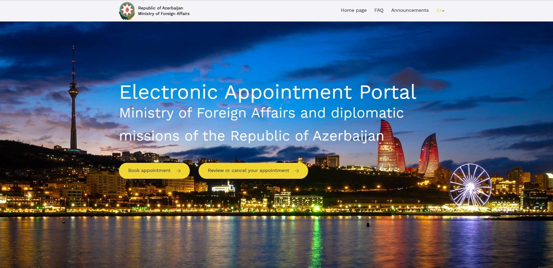 Electronic Appointment Portal Xeber basligi